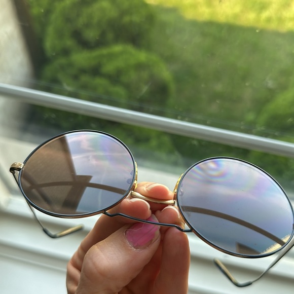 OLIVER PEOPLES GRADIENT NICKOL ROUND CELEBRITY SUNGLASSES - Picture 4 of 4